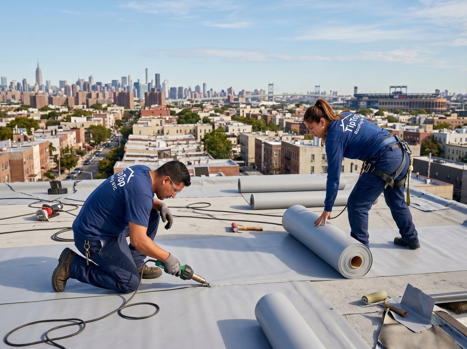 flat roofing in Queens